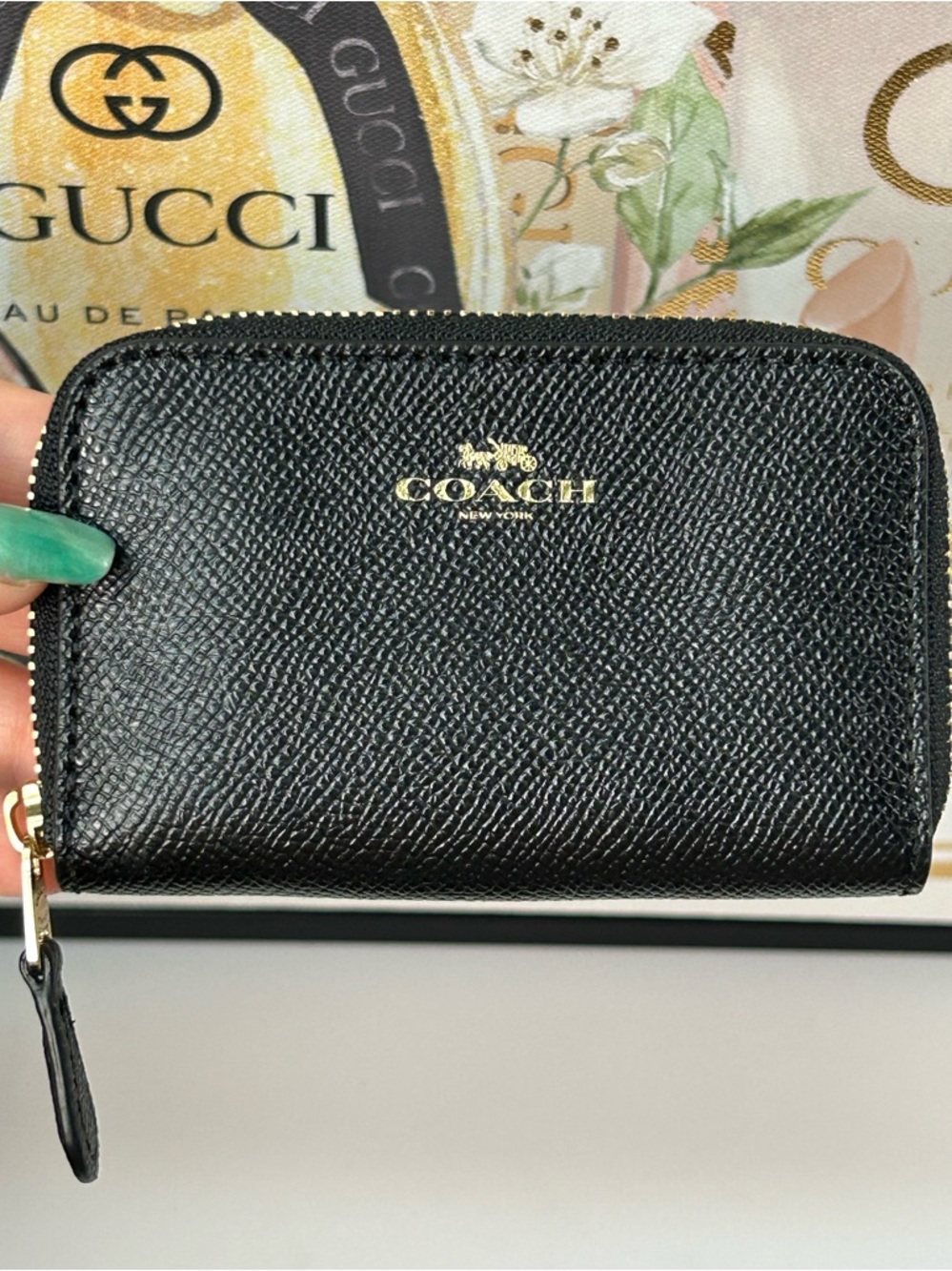 COACH Leather Zip Card Wallet 🖤 - Picture 3 of 14